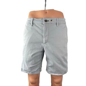 Rag & Bone Men's Blue Fog Mid Rise Straight Bermuda Chino Khaki Shorts Size 32